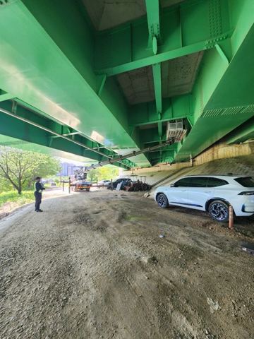 스카이차 작업 현장 사진