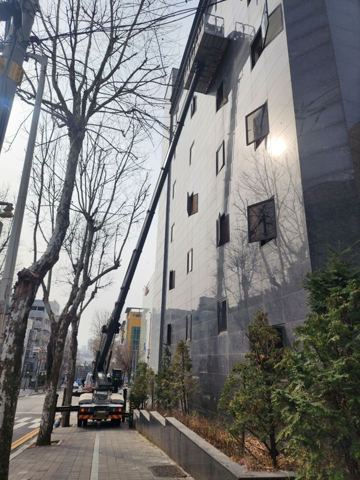 스카이차 작업 현장 사진